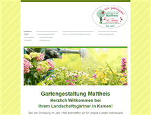 Tablet Screenshot of mattheis-garten.de